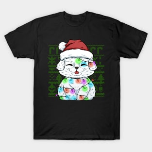 cute doggy christmas lights and fun T-Shirt